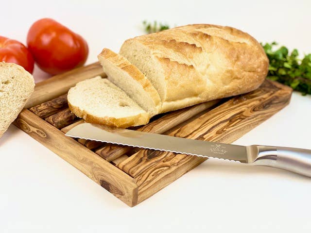 Olive Wood Bread Slicing Tray