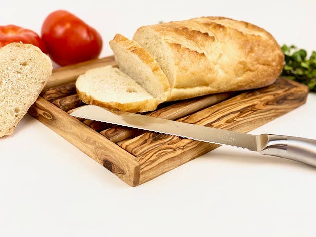 Olive Wood Bread Slicing Tray