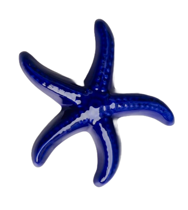 Cobalt Blue Ceramic Starfish