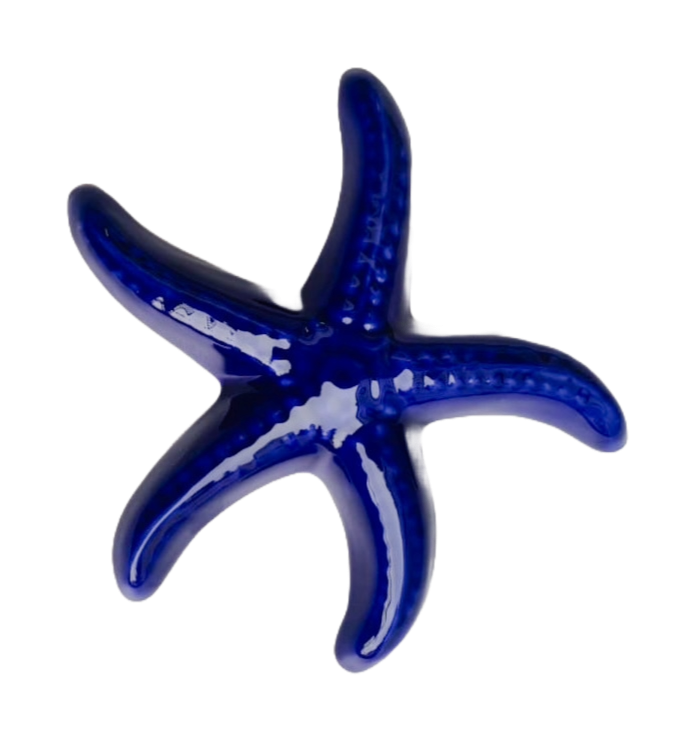 Cobalt Blue Ceramic Starfish