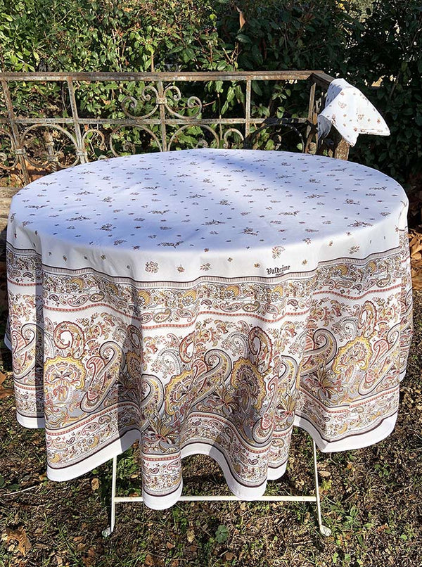 "Bagnols" Round Coated Tablecloth