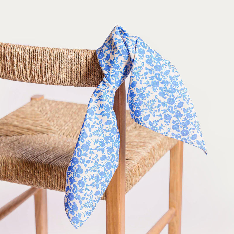 "Botanical" Blue Scarf