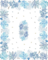 Rectangular "Blue Coral" Tablecloth