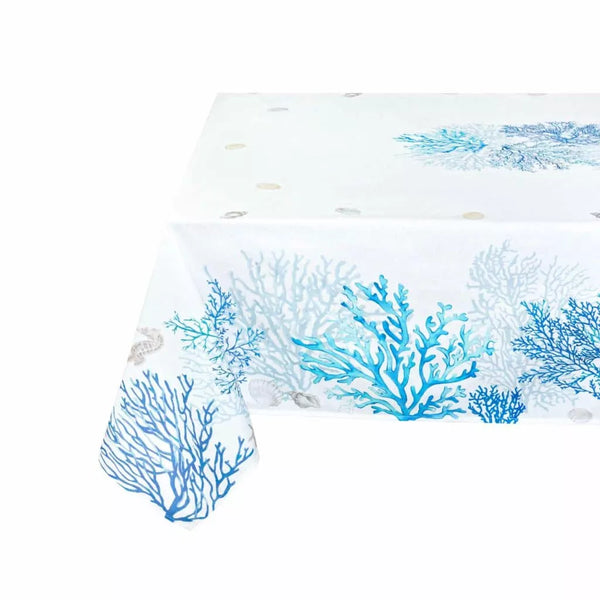 Rectangular "Blue Coral" Tablecloth