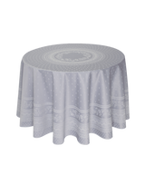 90” round jacquard tablecloth (multiple colors)