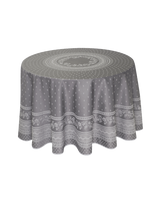 90” round jacquard tablecloth (multiple colors)