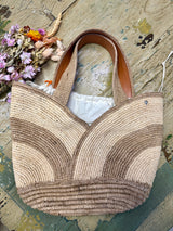 Raffia Crochet Tulip Handbag
