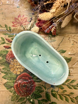 Louis Sicard soap dish "Aquarelle Celadon" Bathtub Soap Dish