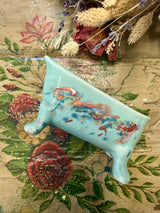 Louis Sicard soap dish "Aquarelle Celadon" Bathtub Soap Dish