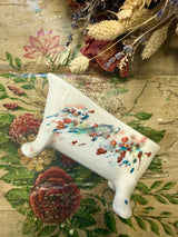 Louis Sicard soap dish "Aquarelle Blanc" Bathtub Soap Dish