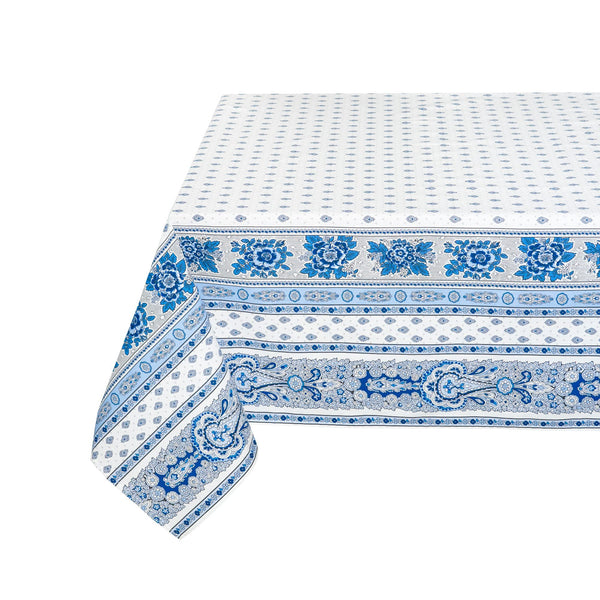 Rectangular "Bastide" White & Blue Tablecloth