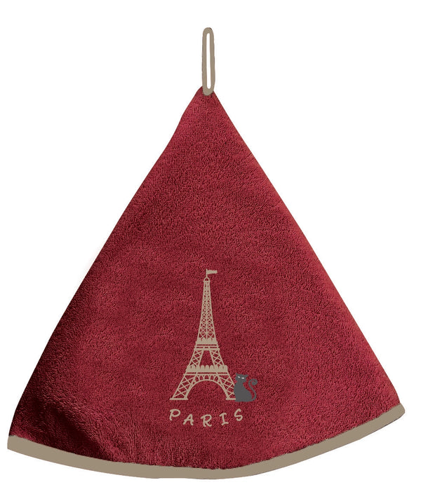 Eiffel Tower Round Hand Towel