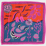 Fuchsia Bird Silk Scarf