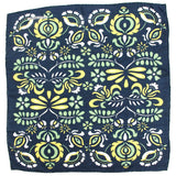 Yellow Arabesque Silk Scarf