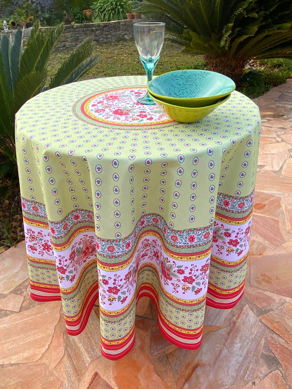 Round "Gordes" Green Tablecloth