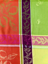 Rectangular "Lemons" Green Jacquard Tablecloth