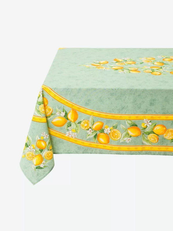 Rectangular "Lemons" Green Tablecloth