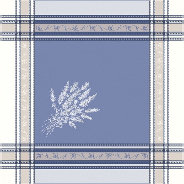 "Senanque" Blue & Ivory Jacquard Napkin
