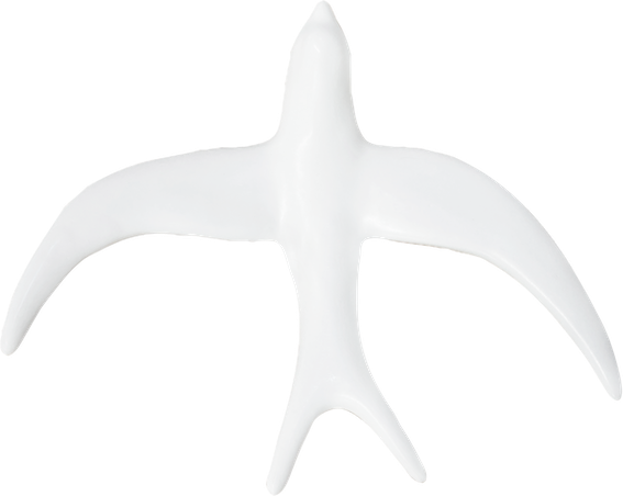 White Ceramic Swallow