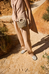 Mini Raffia Purse with round handles