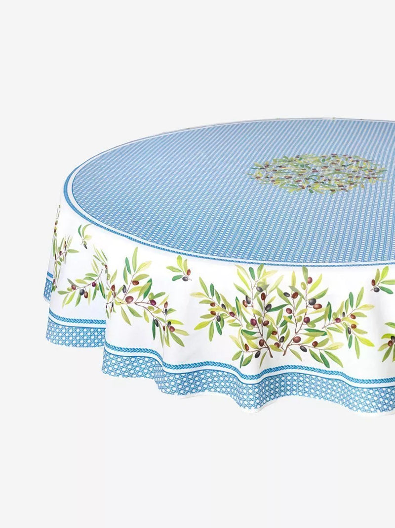 Round "Nyons" Blue Tablecloth