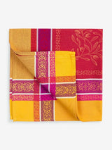 "Olivia" Red & Yellow Jacquard Napkin