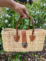 Small basket with Braided Handles