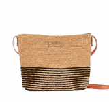 Raffia Purse with stripes