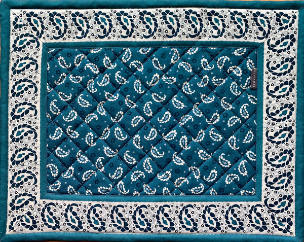 Tancadou Teal Quilted Placemat