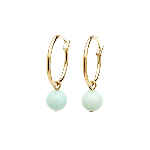 Hoop Earrings with Amazonite