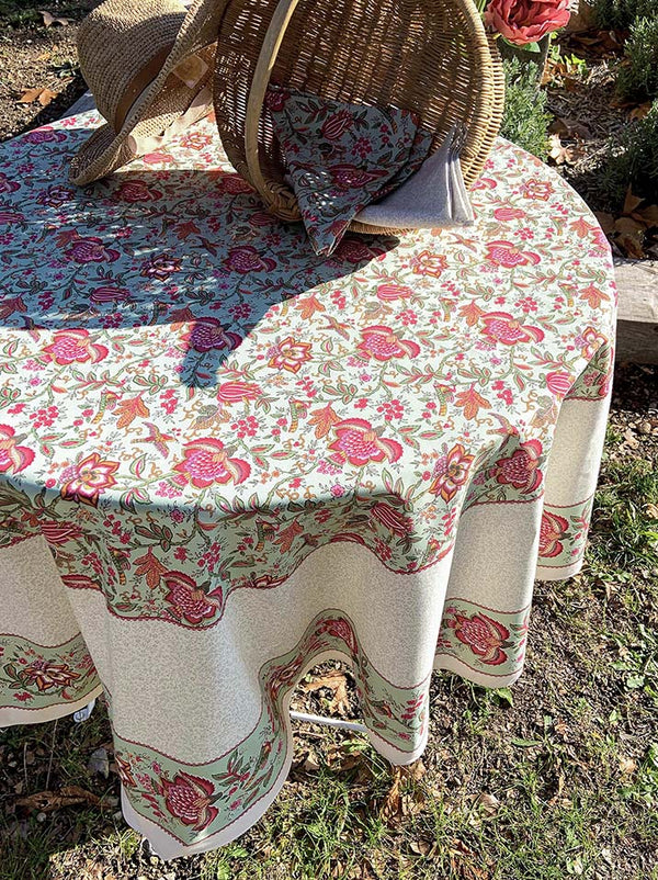 "Colombe" Round Coated Tablecloth