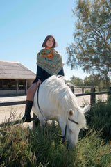 'Flowers" Sage Scarf