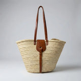 French basket with leather closure