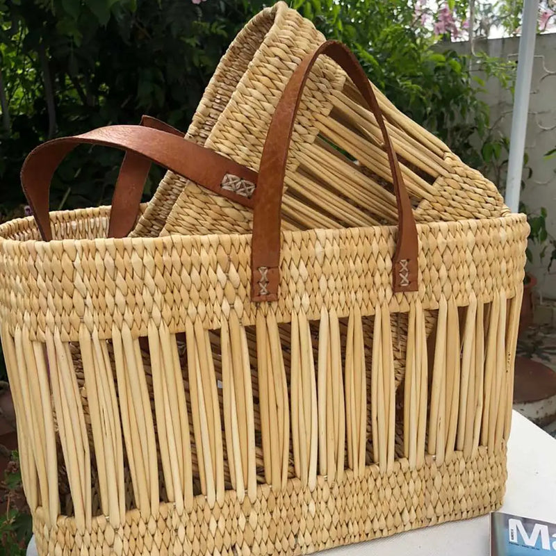 Open-Weave Reed Basket