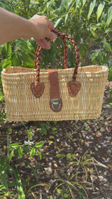 Small basket with Braided Handles