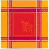 "Olivia" Red & Yellow Jacquard Napkin
