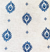 Rectangular "Sormiou" White & Blue Tablecloth