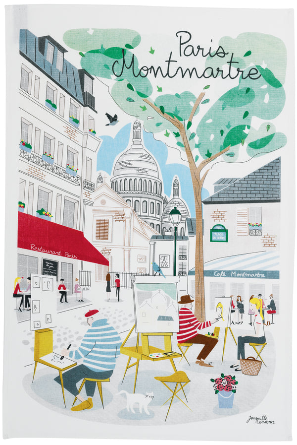 "Paris Montmartre" Tea Towel