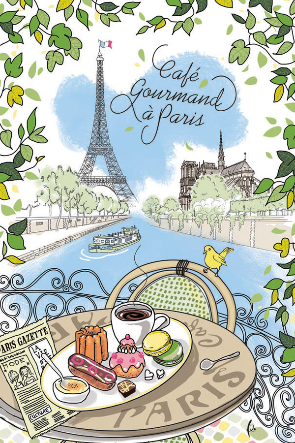 Paris "Café Gourmand" Tea Towel