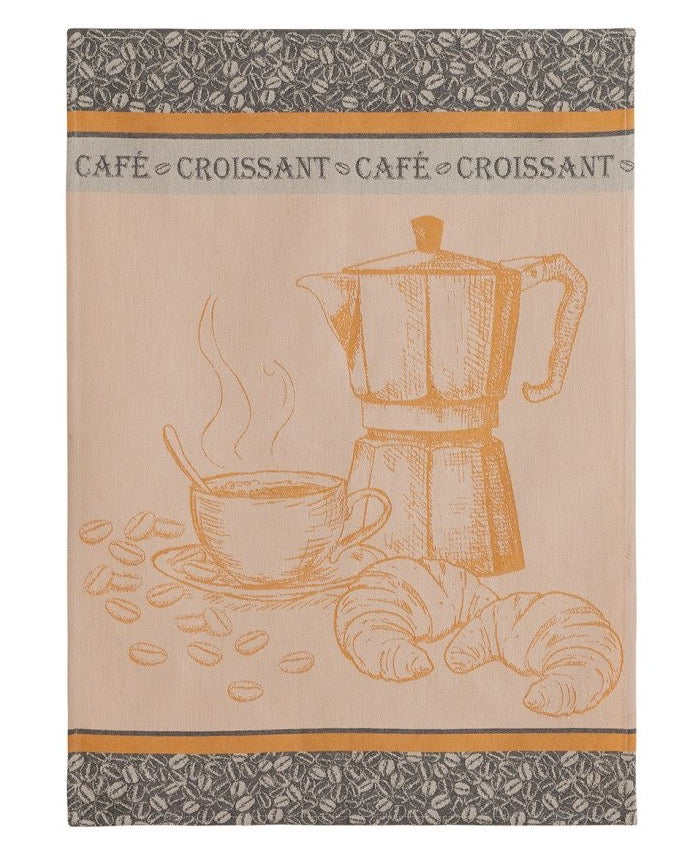 Cafe Croissant Tea Towel