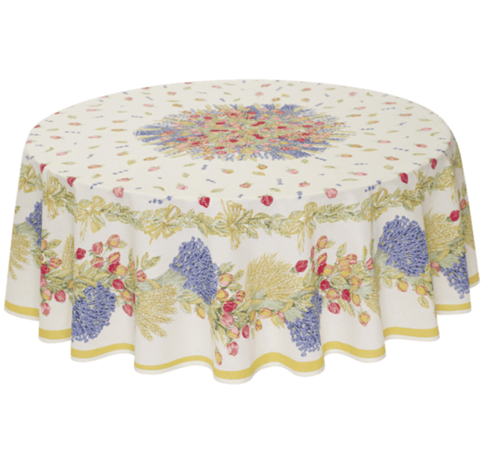 Round "Roses & Lavender" Tablecloth
