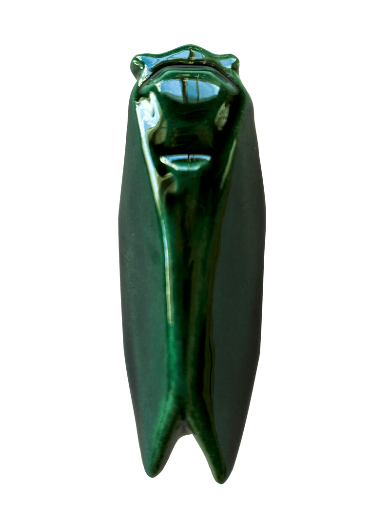 Louis Sicard knife rest glossy emerald green Ceramic Cicada Knife Rests